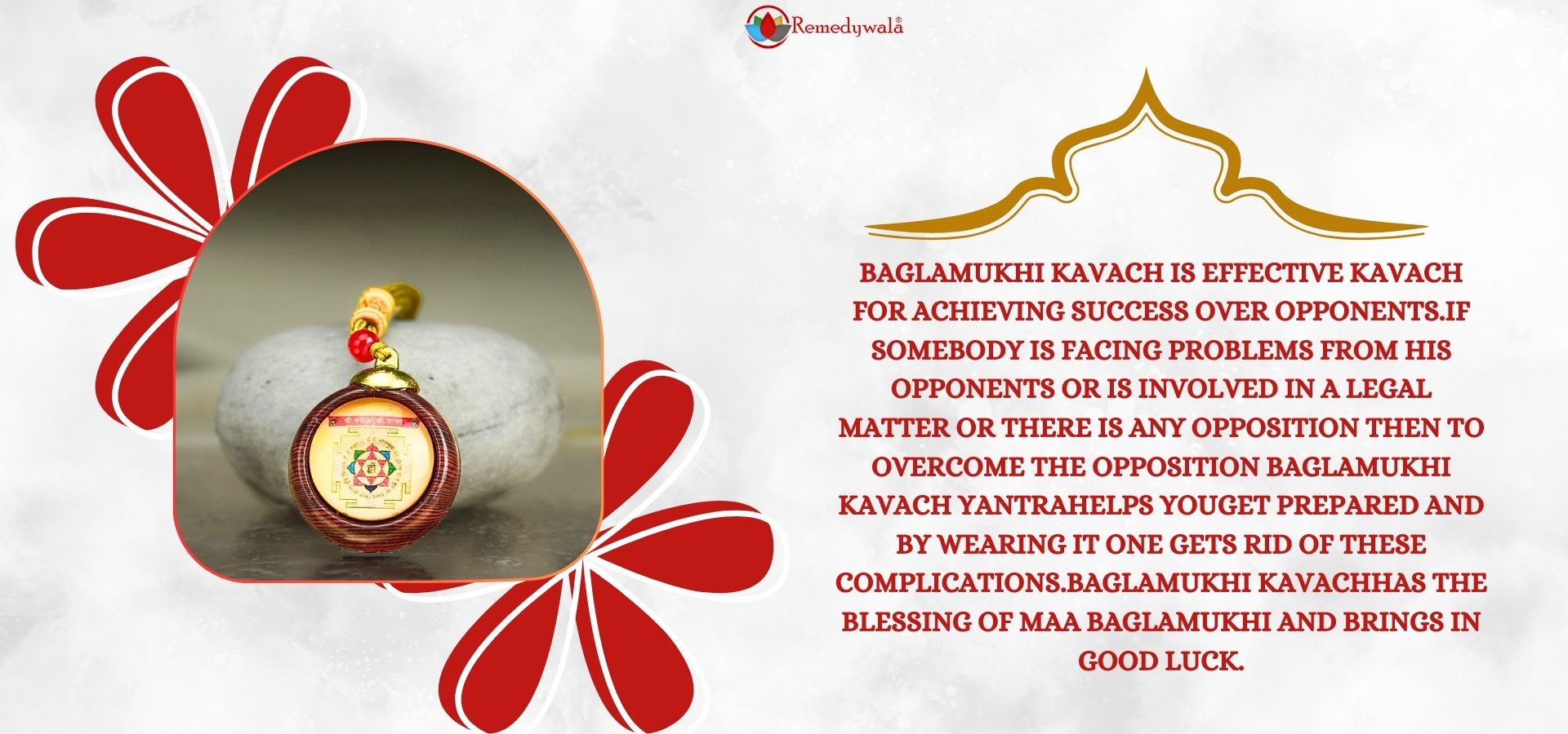 Baglamukhi Maha Yantra Kawach With Red Color Thread (2)