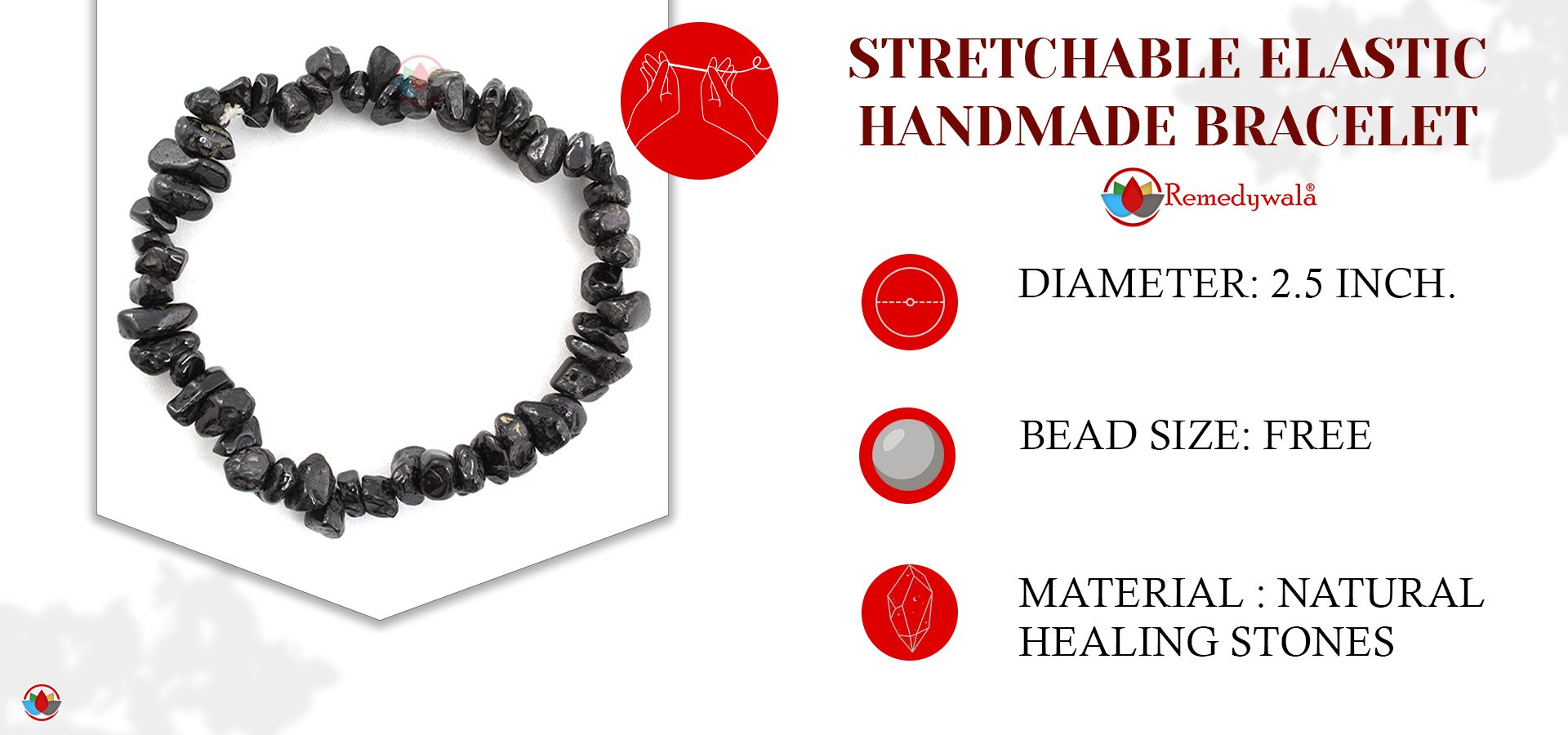 Black Agate Chips Bracelet