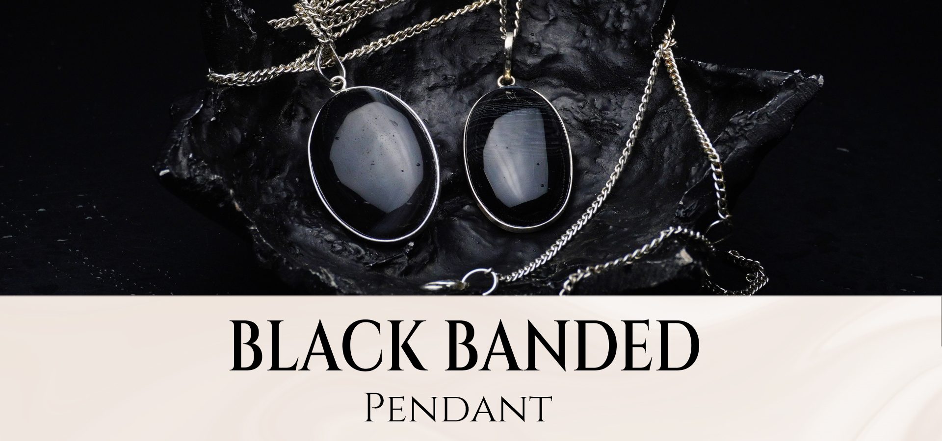 Black Banded Pendant