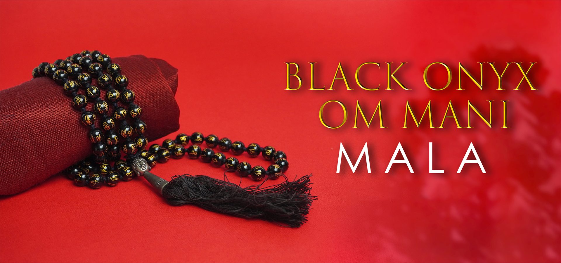 Black Onyx Om Mani Mala