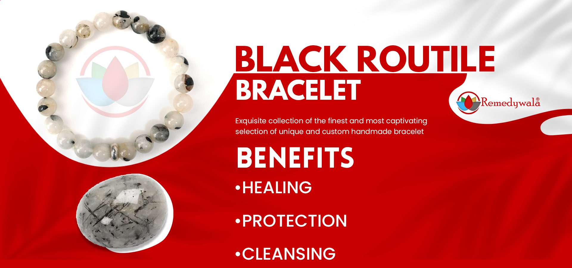 Black Routile with Ring Charm