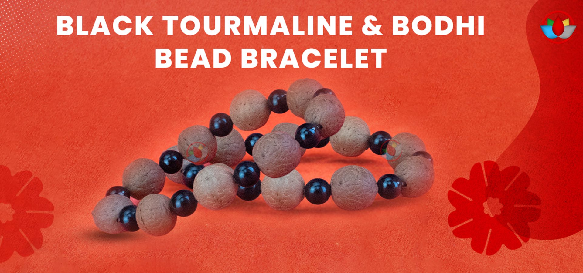 Black Tourmaline & Bodhi Bead Bracelet