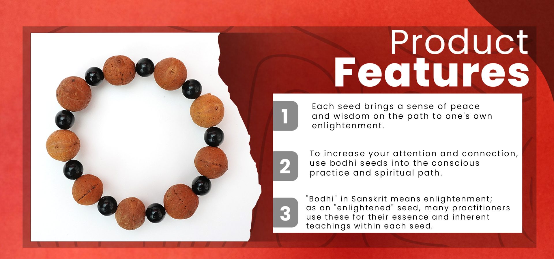 108 Beads Bodhi Seed Amber Wisdom Bracelet Mala