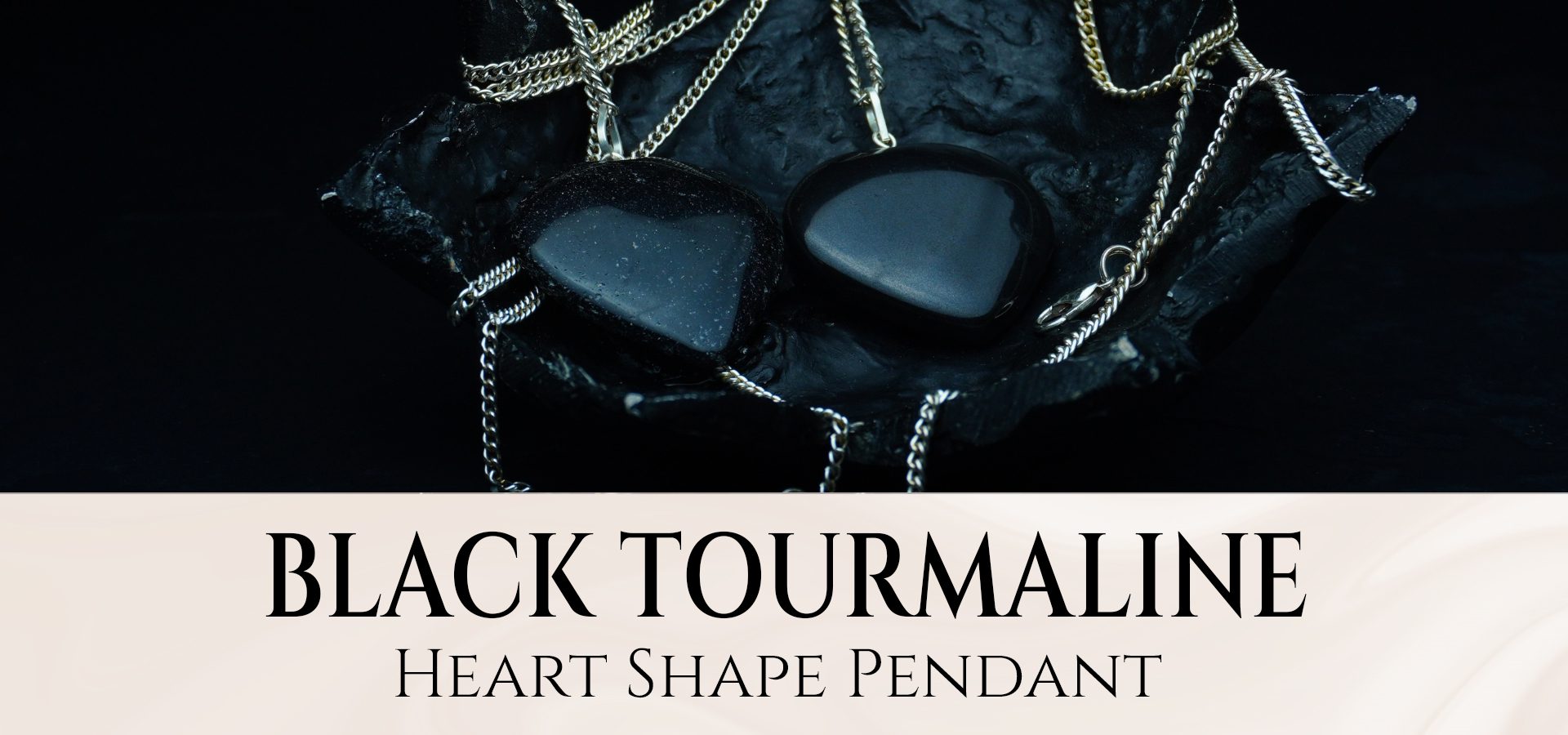 Black Tourmaline Heart Shape Pendant