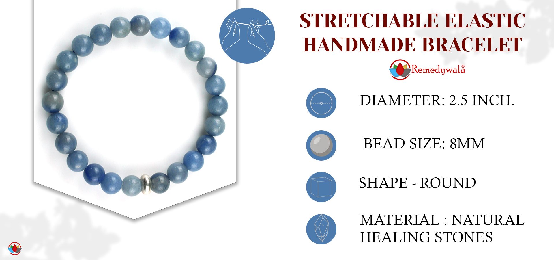 Blue Aventurine Bracelet 8mm