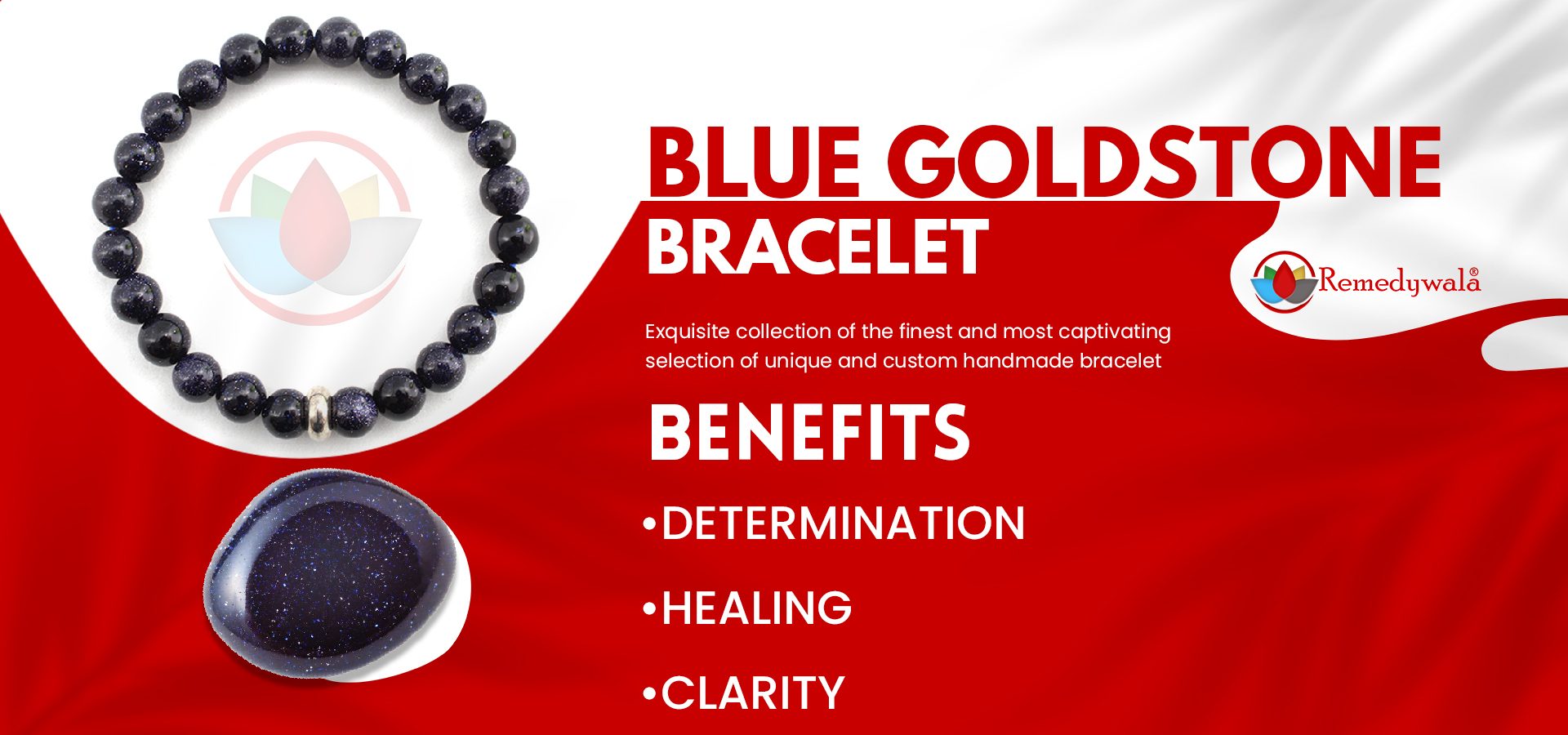 Blue Goldstone Bracelet 8mm