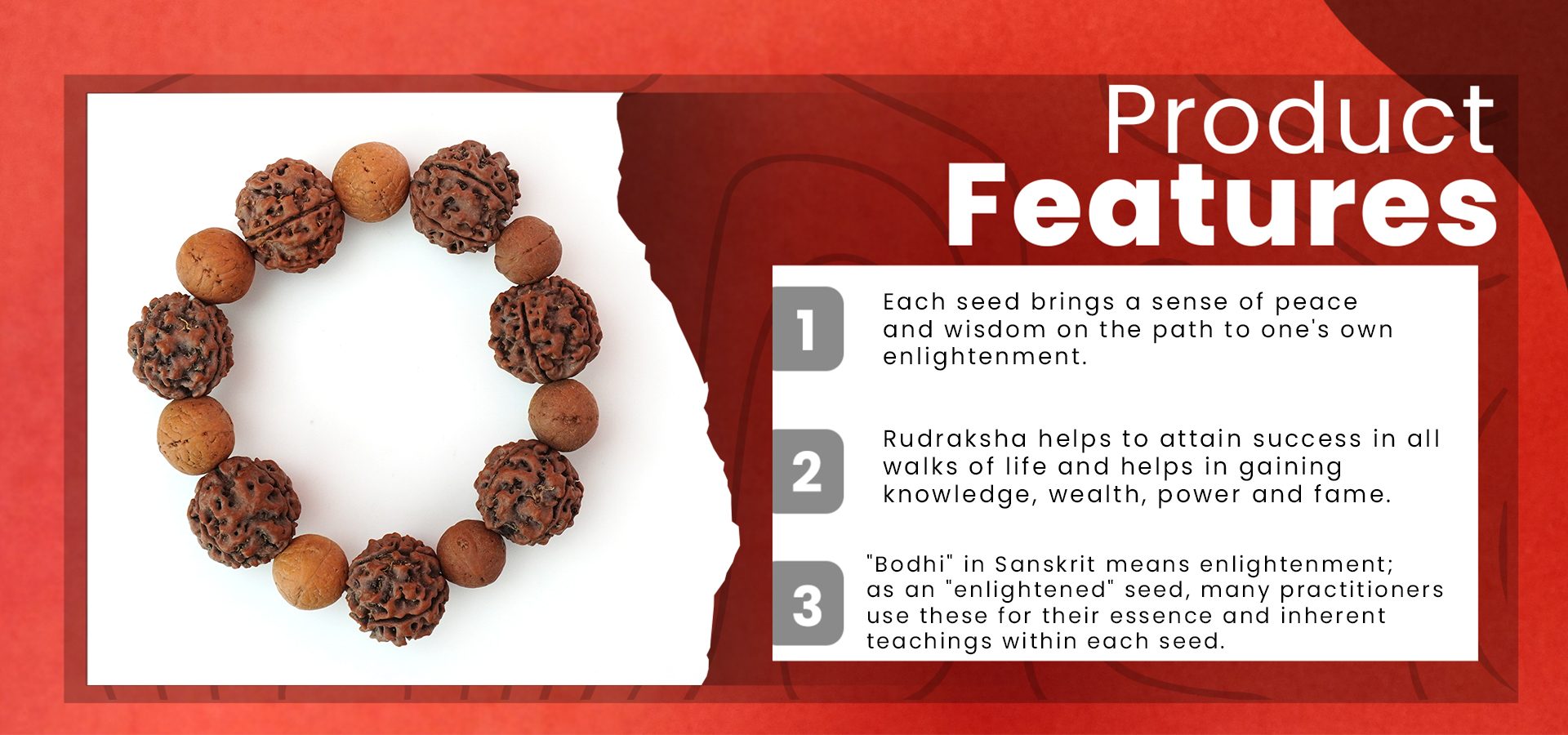 Bodhi Bead and Rudraksha Bracelet