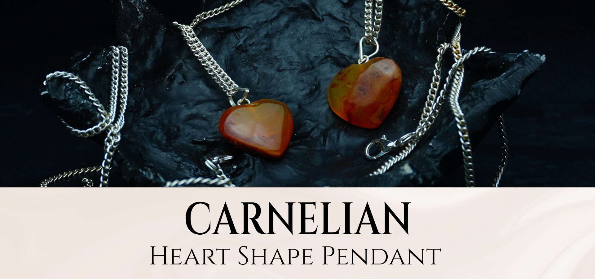 Carnelian Heart Wrapped Pendant