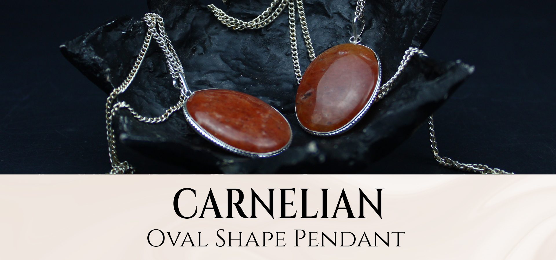 Carnelian Oval Shape Pendant