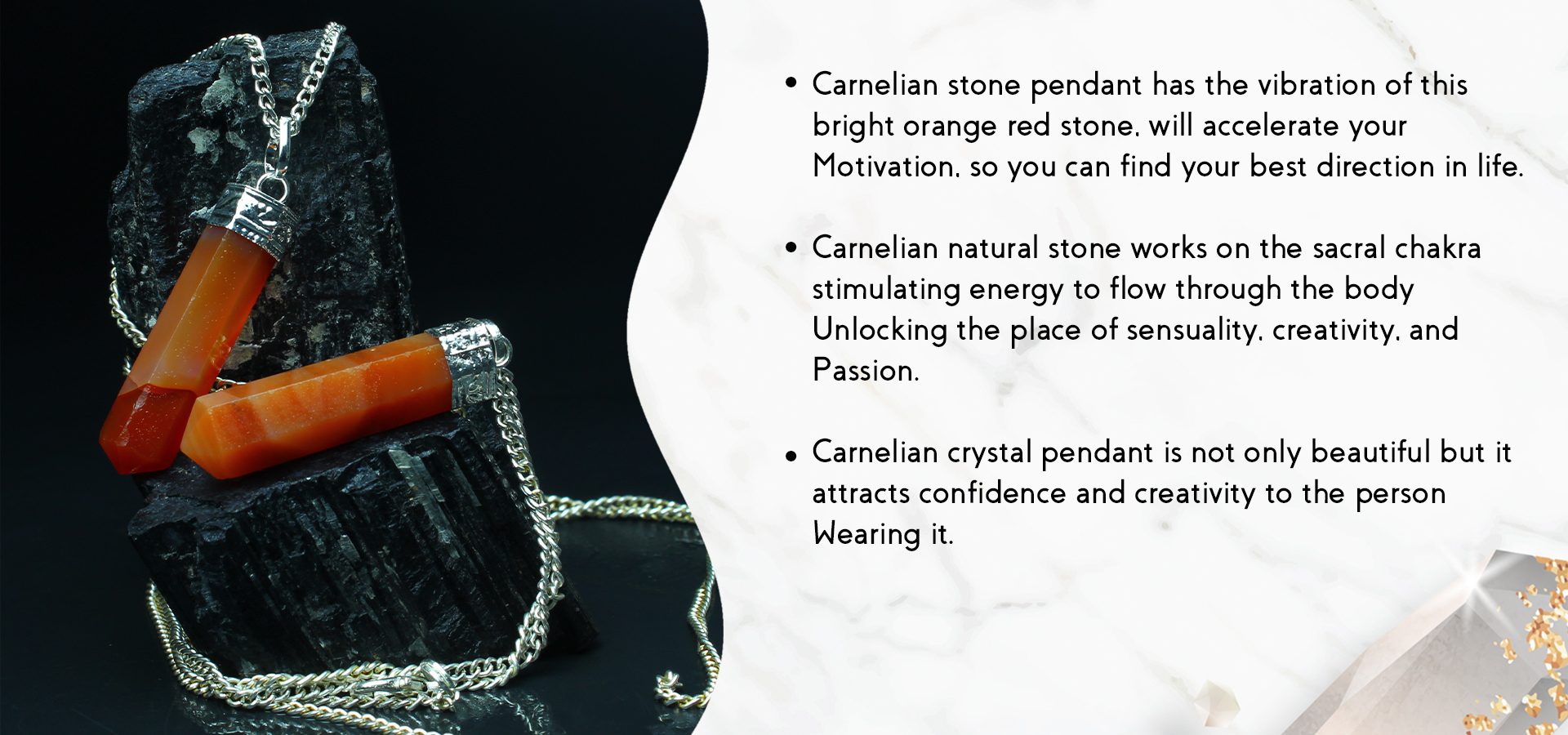 Carnelian Pencil Pendant