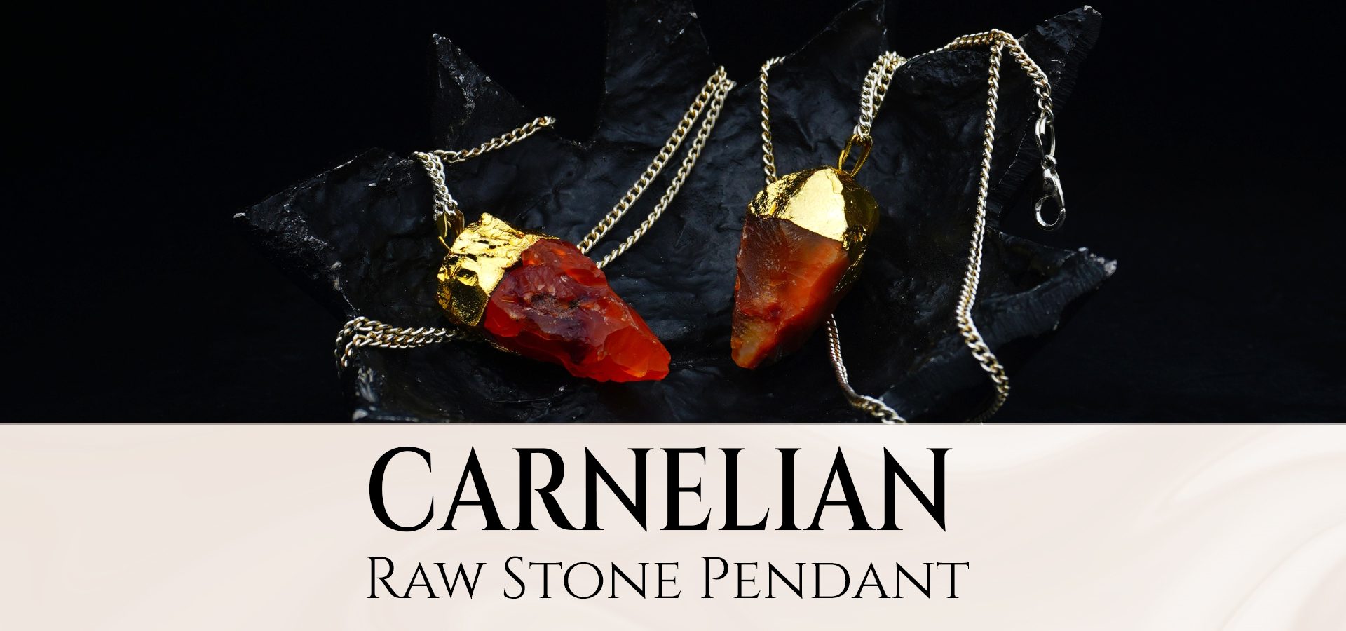 Carnelian Raw Stone Pendant