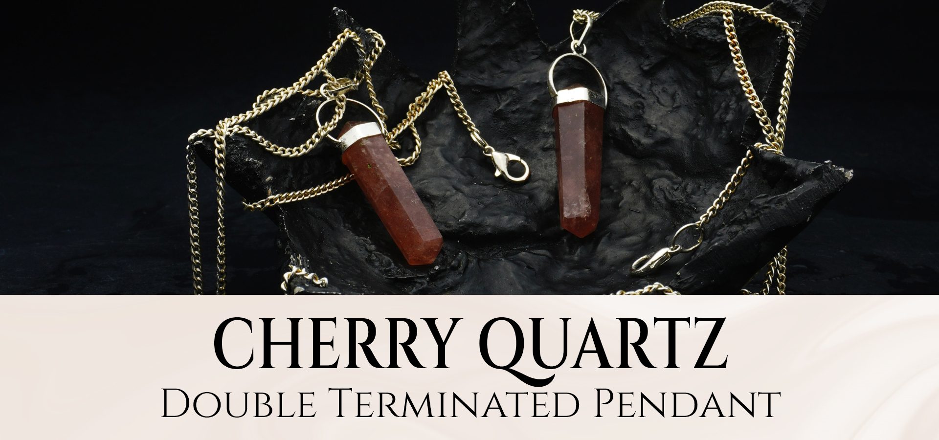 Cherry Quartz Double Terminated Pendant