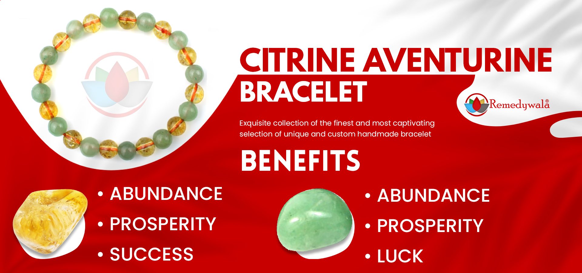 Citrine Aventurine Combination Bracelet 8mm