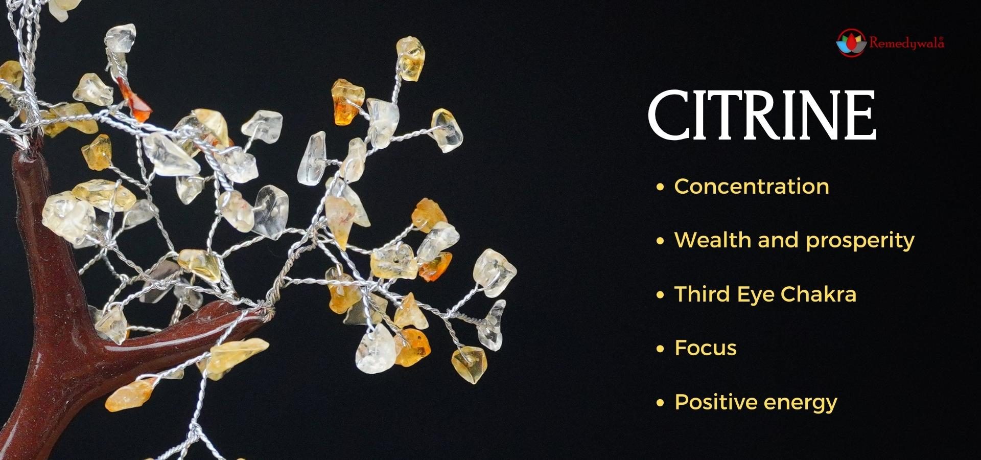 Citrine Tree 150 Beads Rought Stone Base