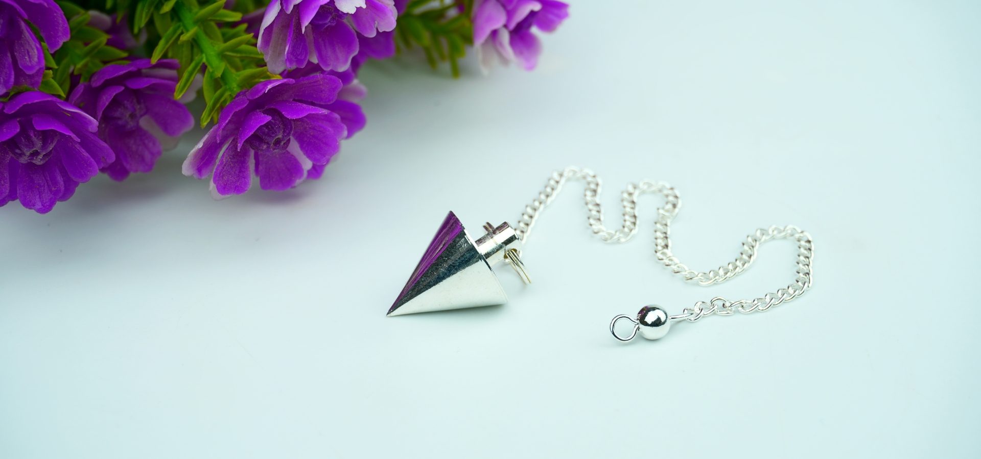 Cone Shape silver pendulum dowser