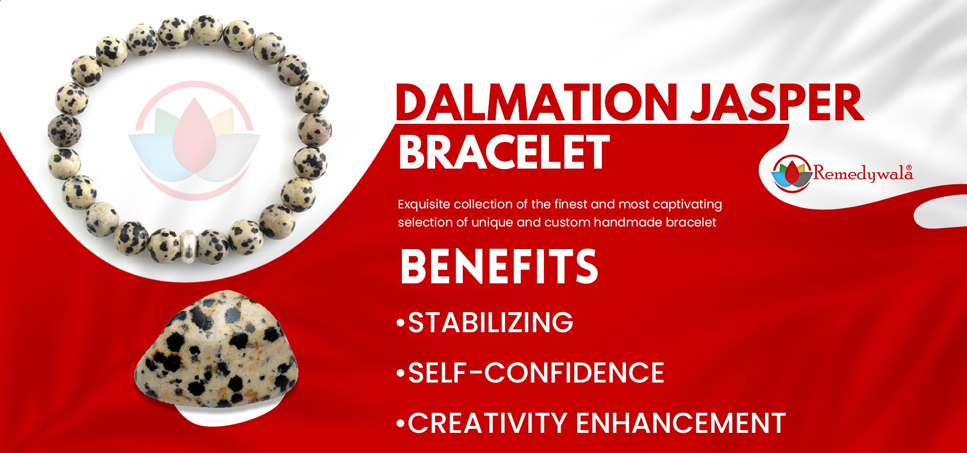 Dalmation Jasper Bracelet 8mm