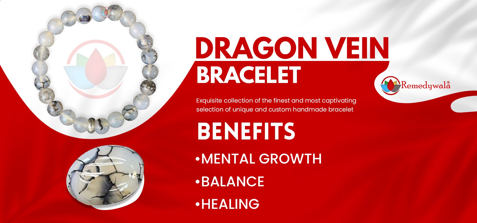 Dragon Vein Bracelet with Ring Charm