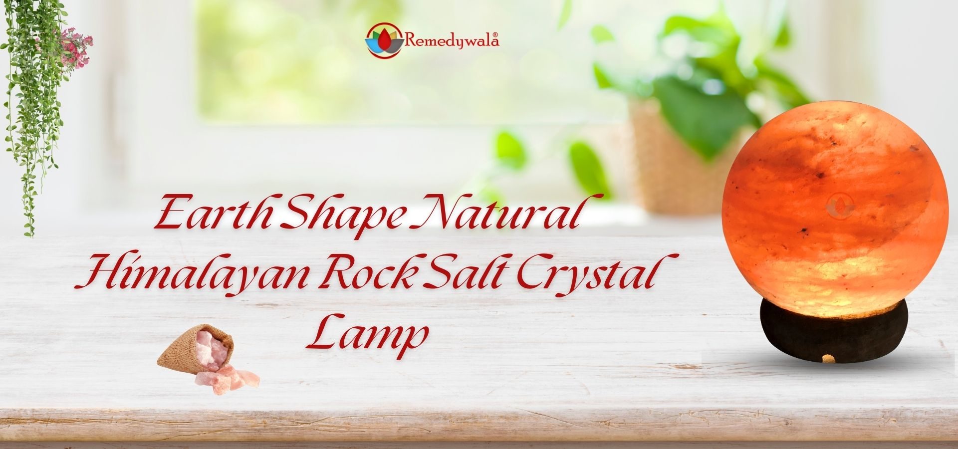 Earth Shape Natural Himalayan Rock Salt Crystal Lamp (1)
