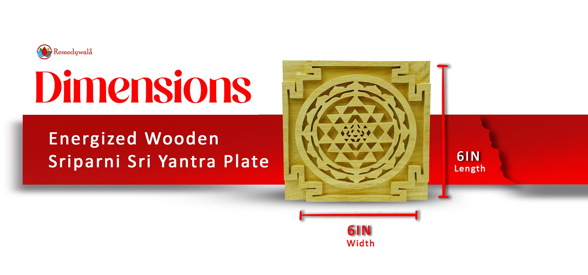 Energized Wooden Sriparni Sri Yantra Plate