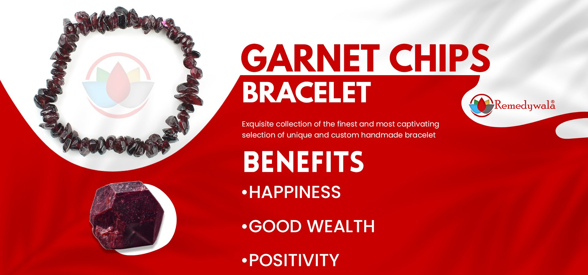 Garnet Chips Bracelet