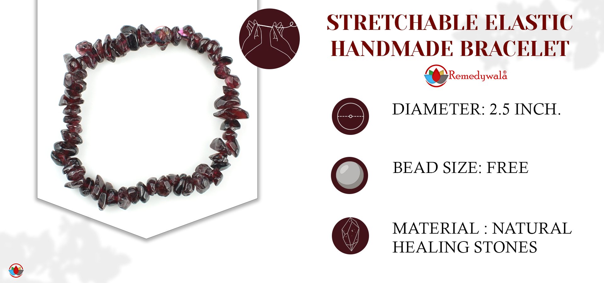 Garnet Chips Bracelet