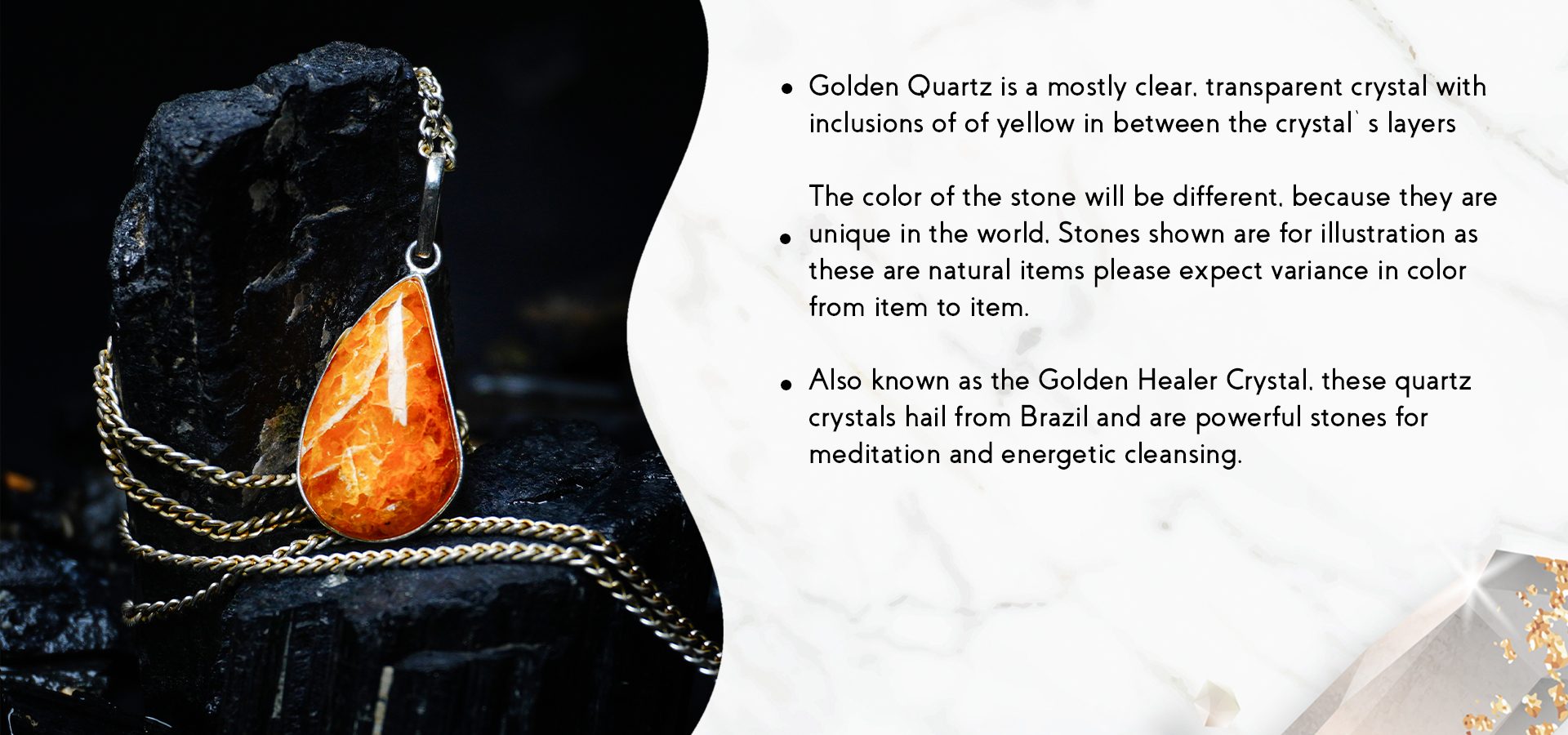 Golden Quartz Pendant