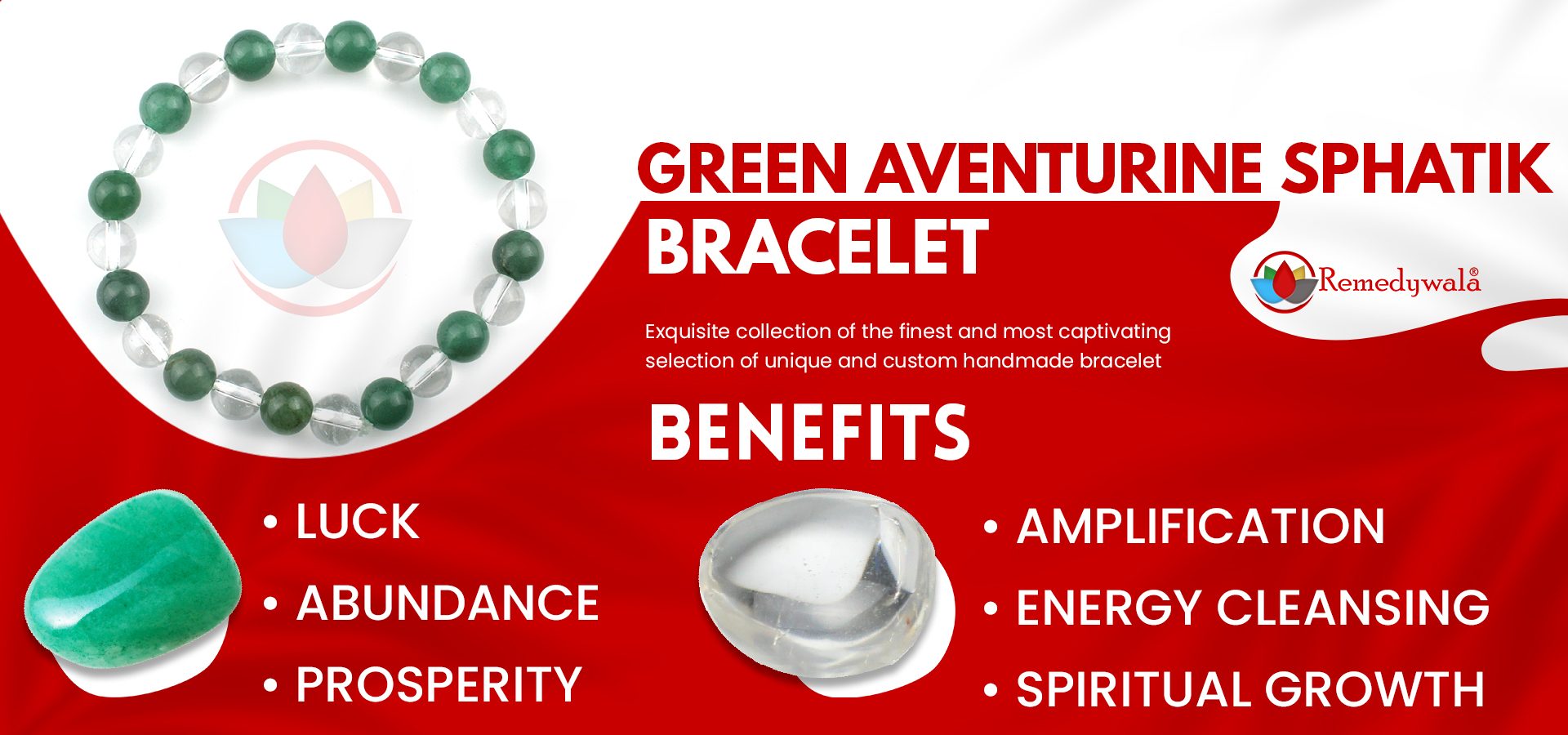 Green Aventurine Sphatik Combination Bracelet