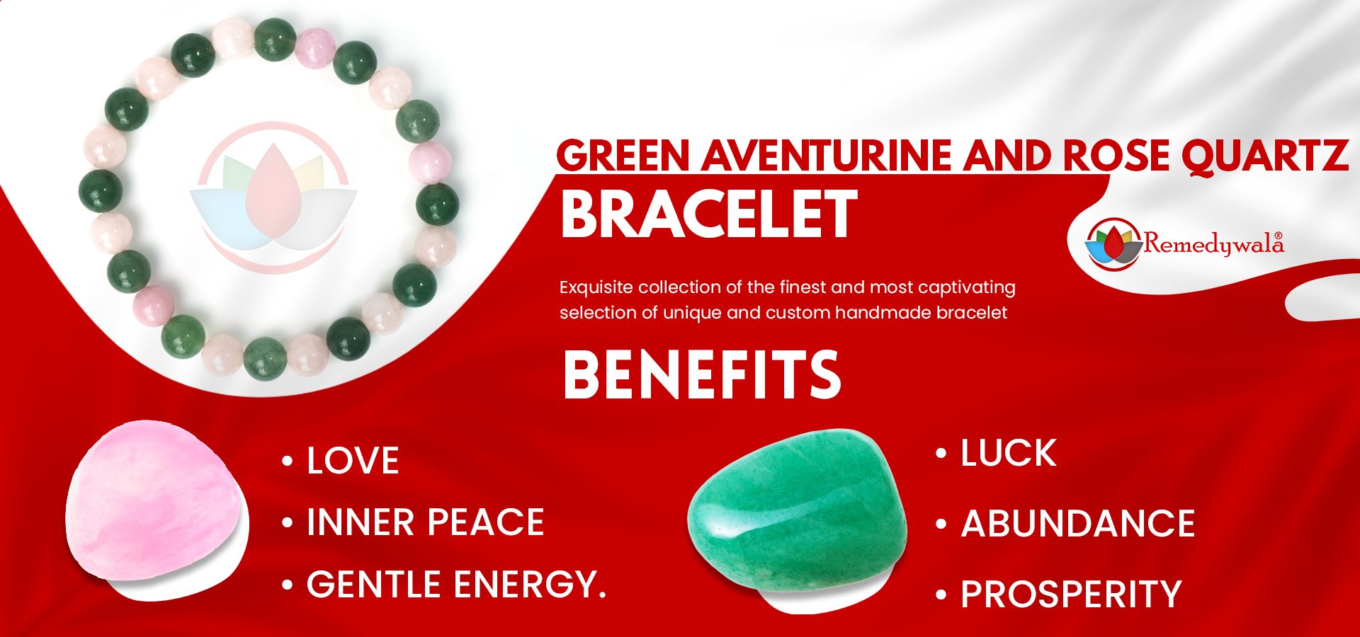 Green Aventurine and Rose Quartz Bracelet