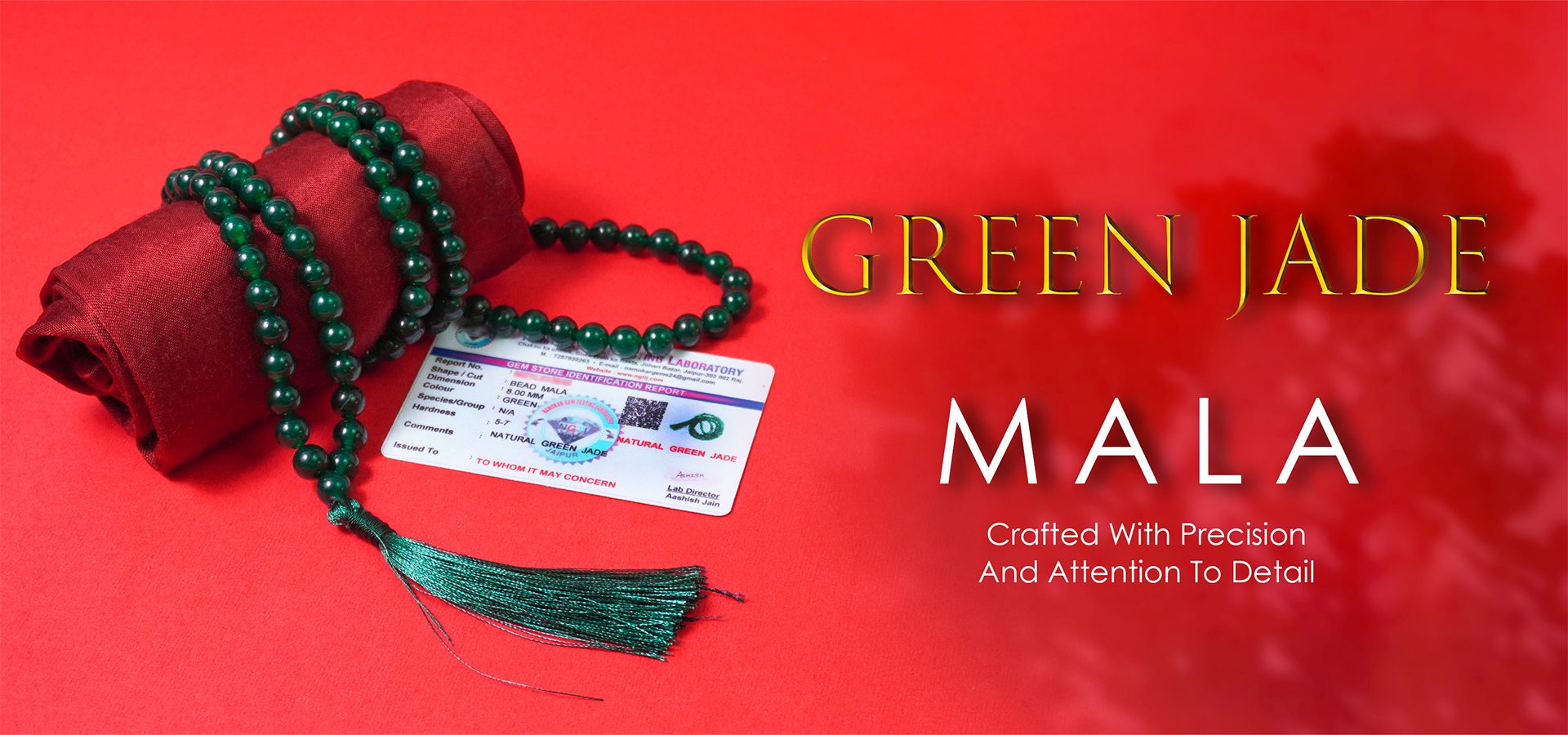 Green Jade 8mm Mala