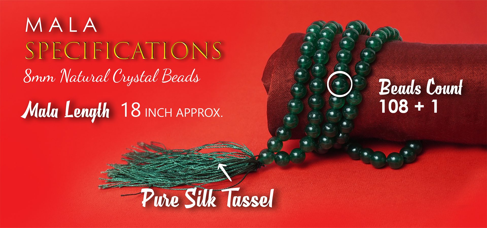 Green Jade 8mm Mala