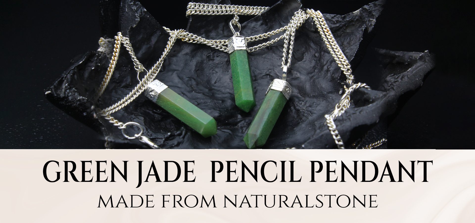 Green Jade Pencil Pendant