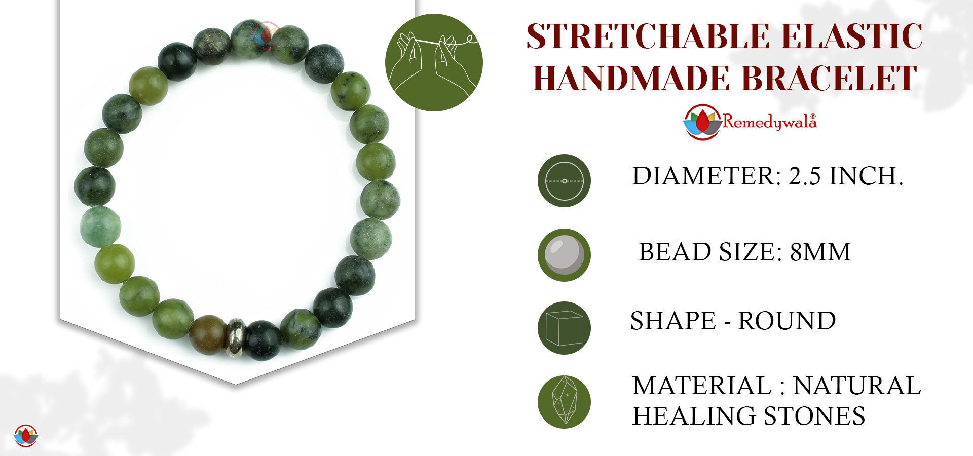 Green Jadeite Bracelet 8mm