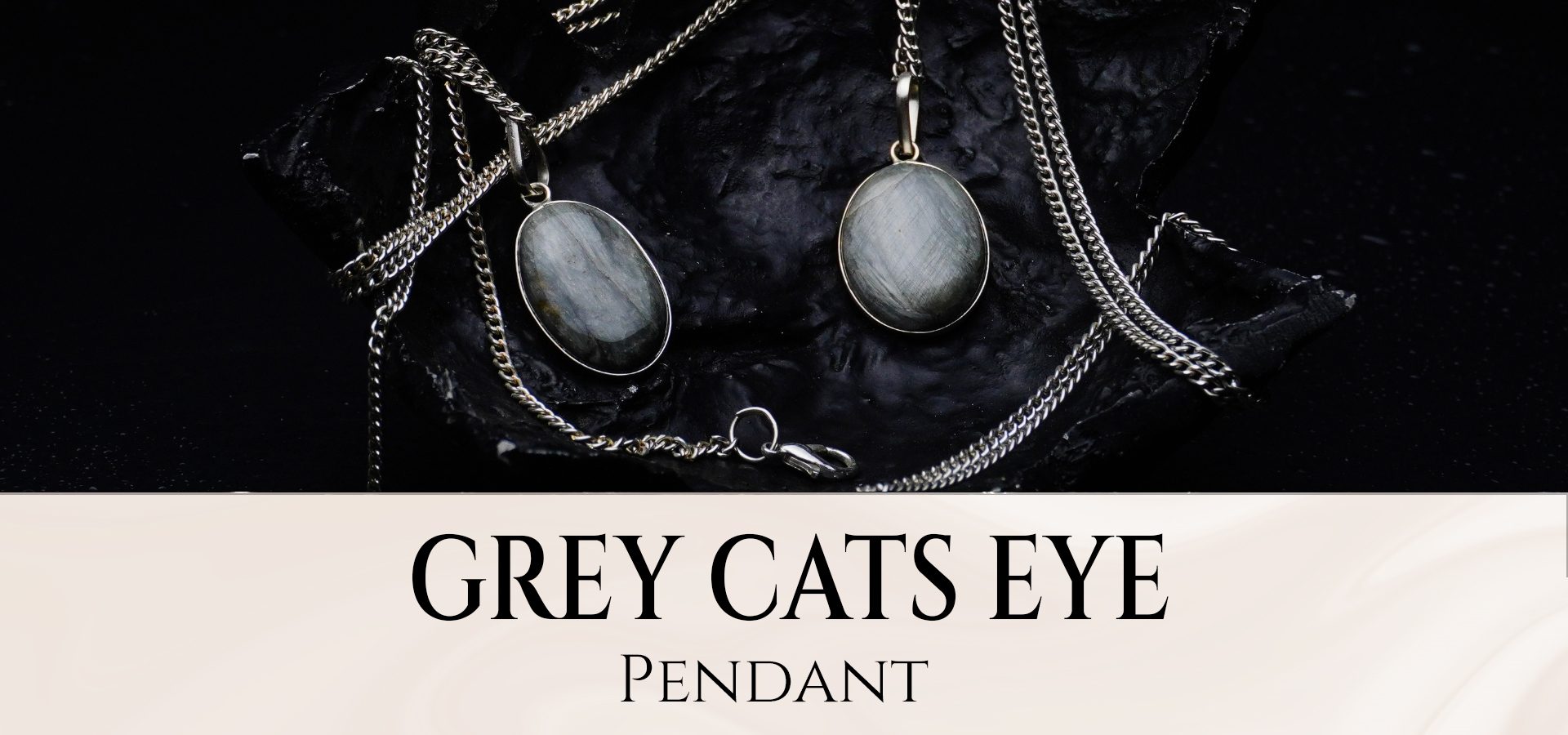 Grey Cats Eye Pendant