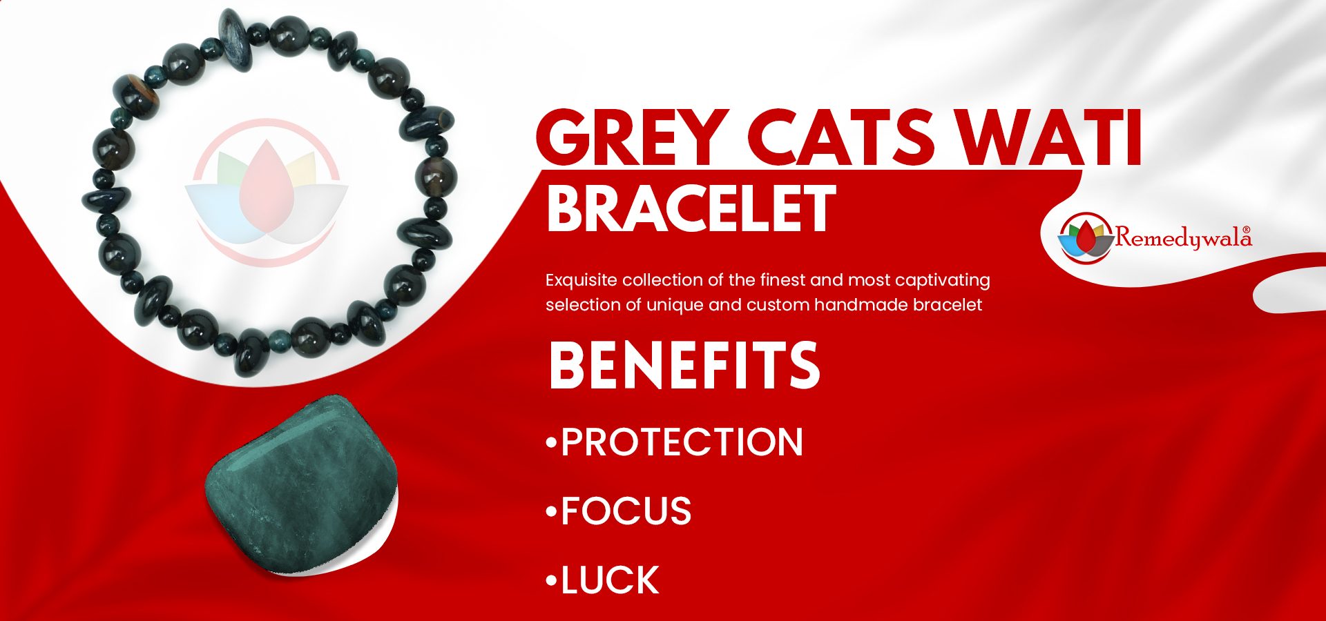 Grey Cats Eye Wati Bracelet 4mm 8mm