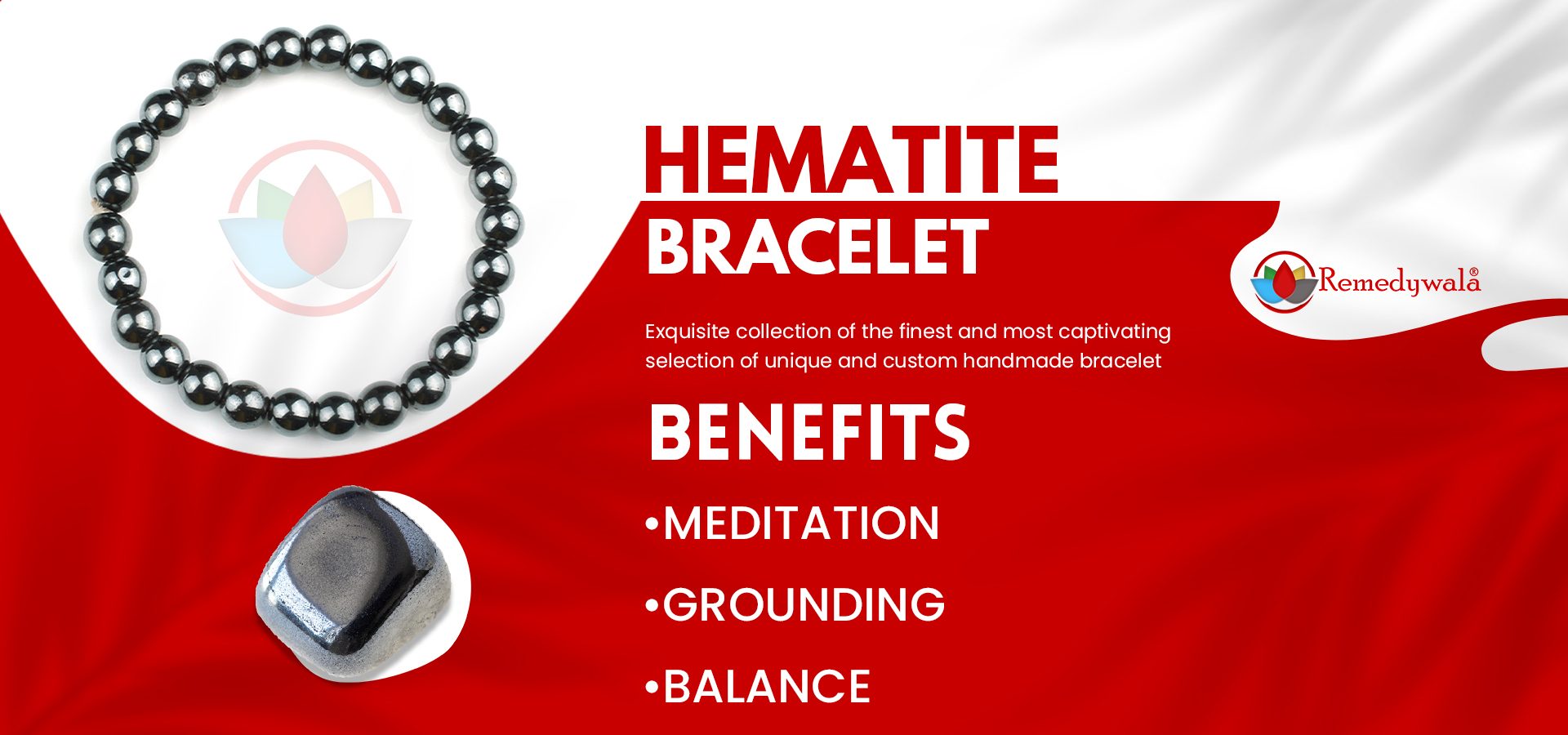 Hematite Titanium Bracelet | Buy Online Hematite Titanium Crystal Bracelet  - Shubhanjali
