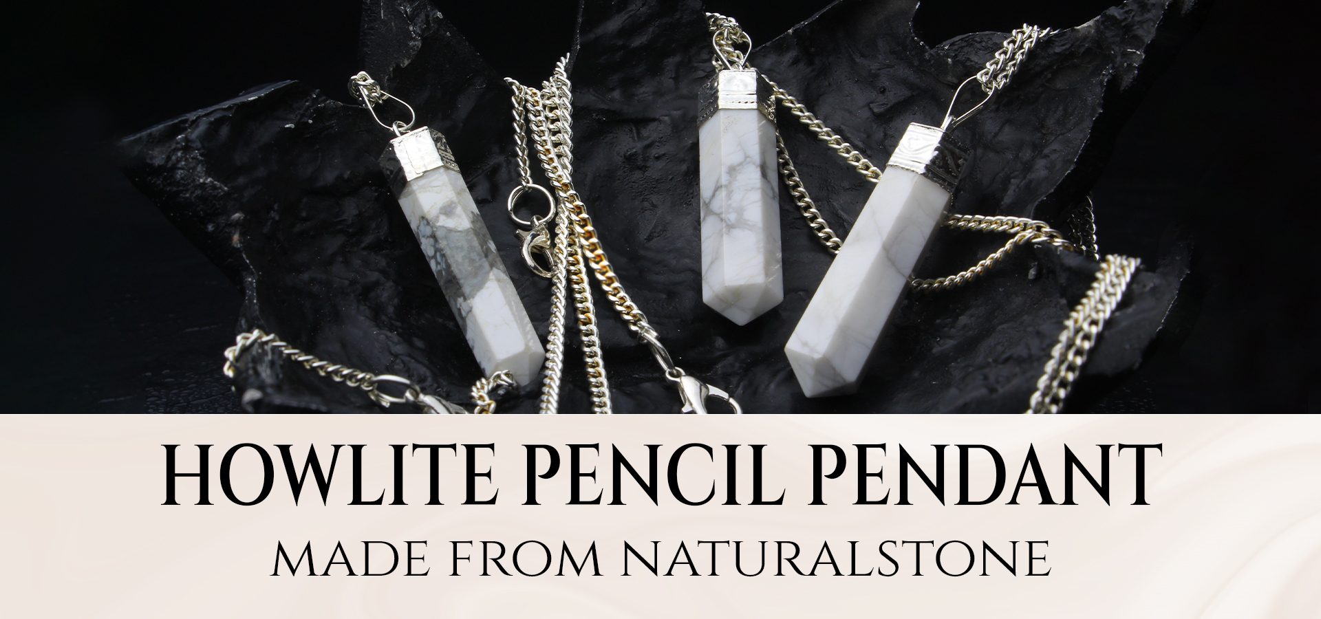 Howlite Pencil Pendant