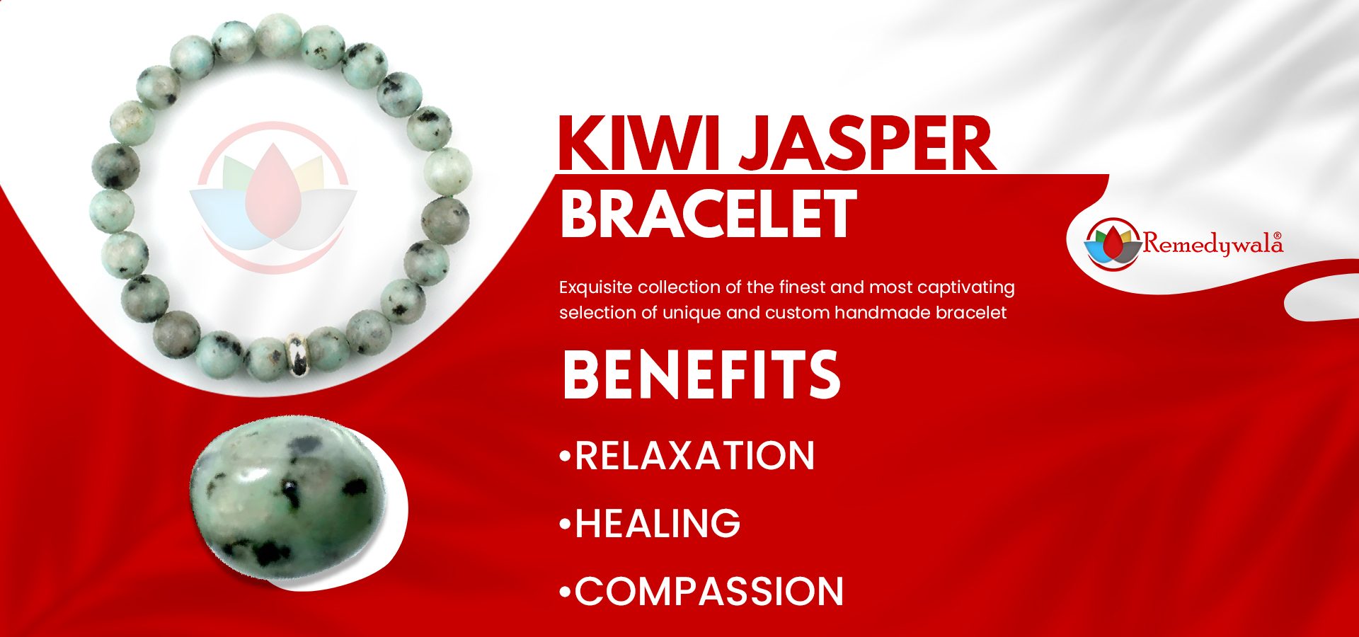 Kiwi Jasper Bracelet 8mm