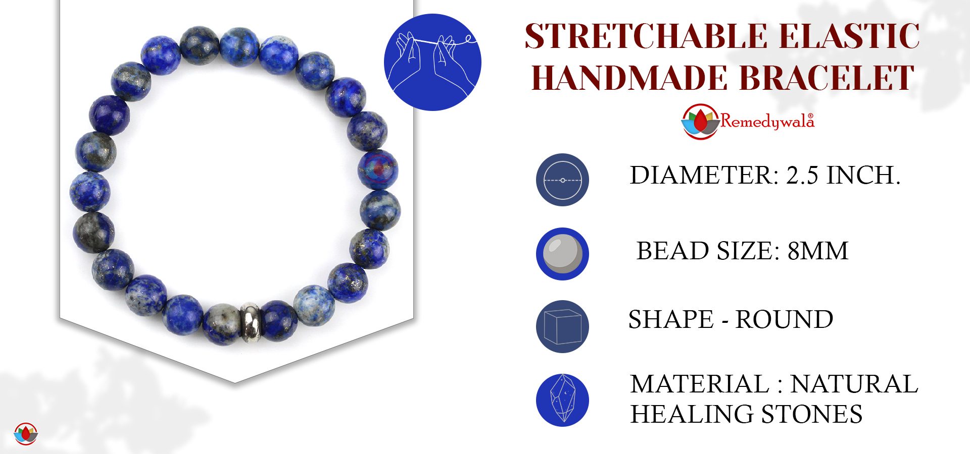 Lapis Lazuli Bracelet 8mm