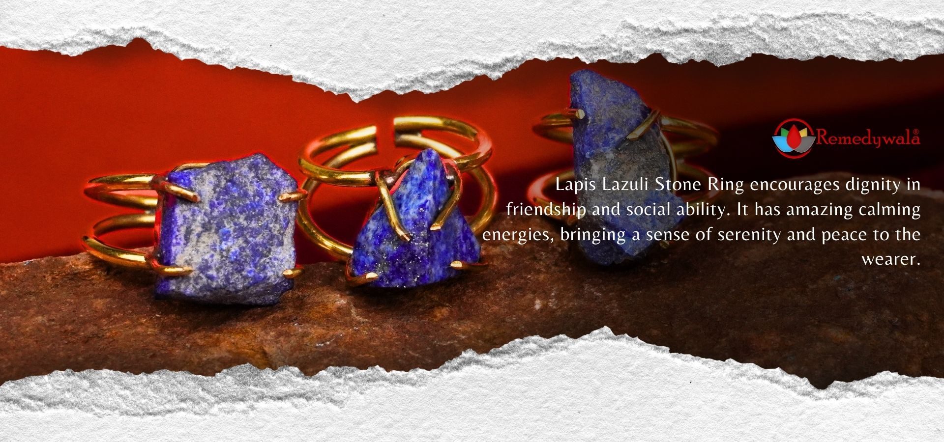 Lapis Lazuli Raw Stone Ring