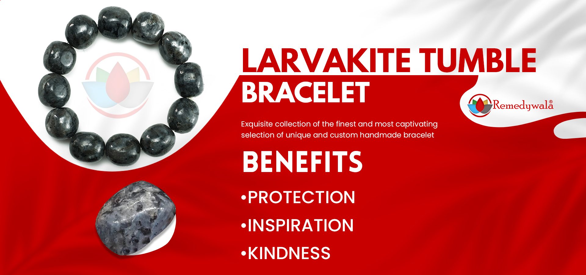 Larvakite Bracelet Tumble