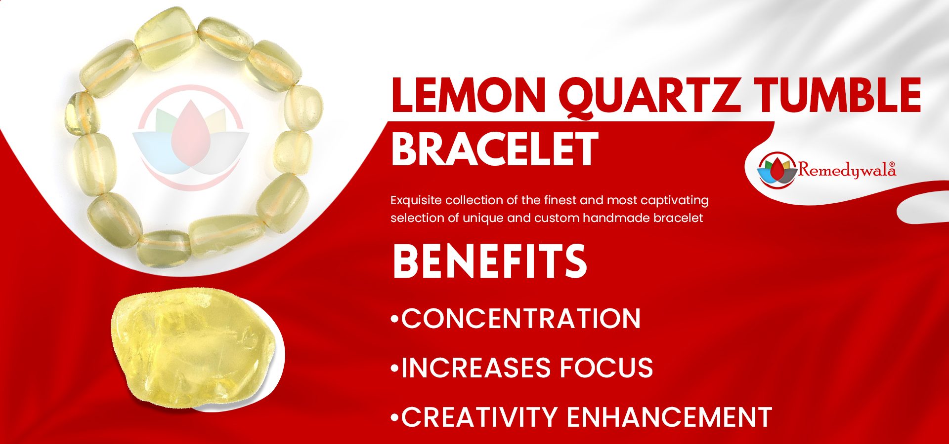 Lemon Quartz Tumble Bracelet