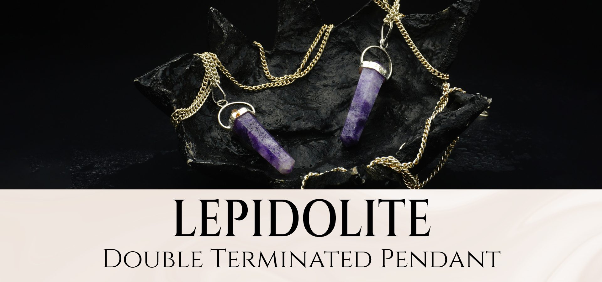 Lepidolite Double Terminated Pendant