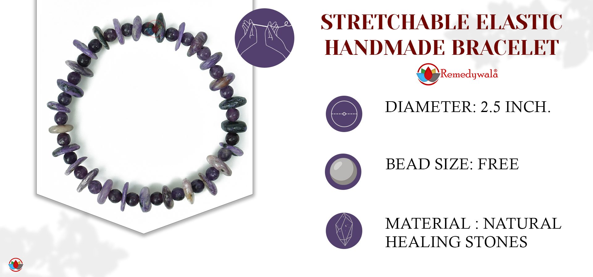 Lepidolite Wati Bracelet 4 mm