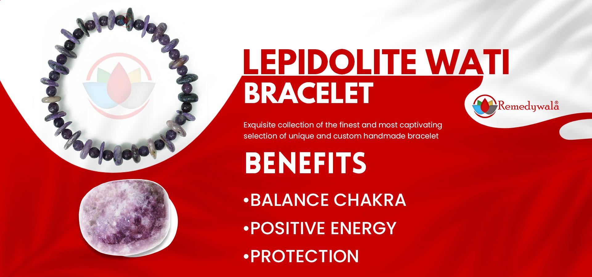 Lepidolite Wati Bracelet 4 mm