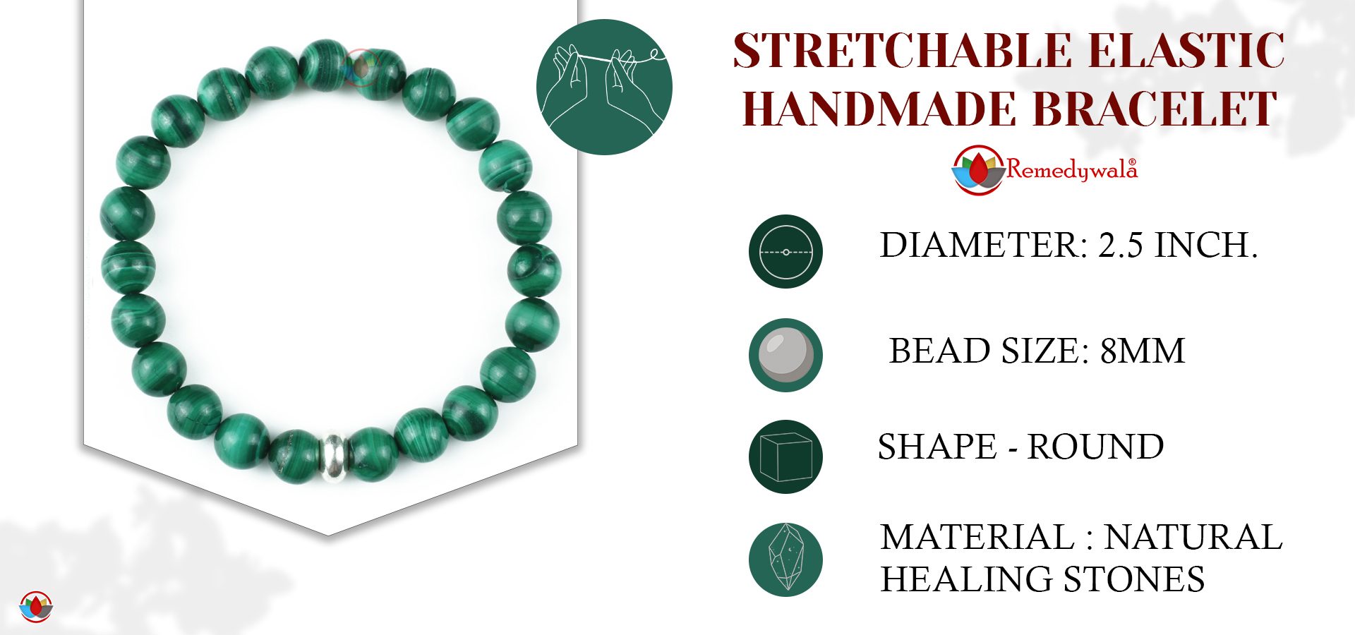 Malachite Bracelet 8mm