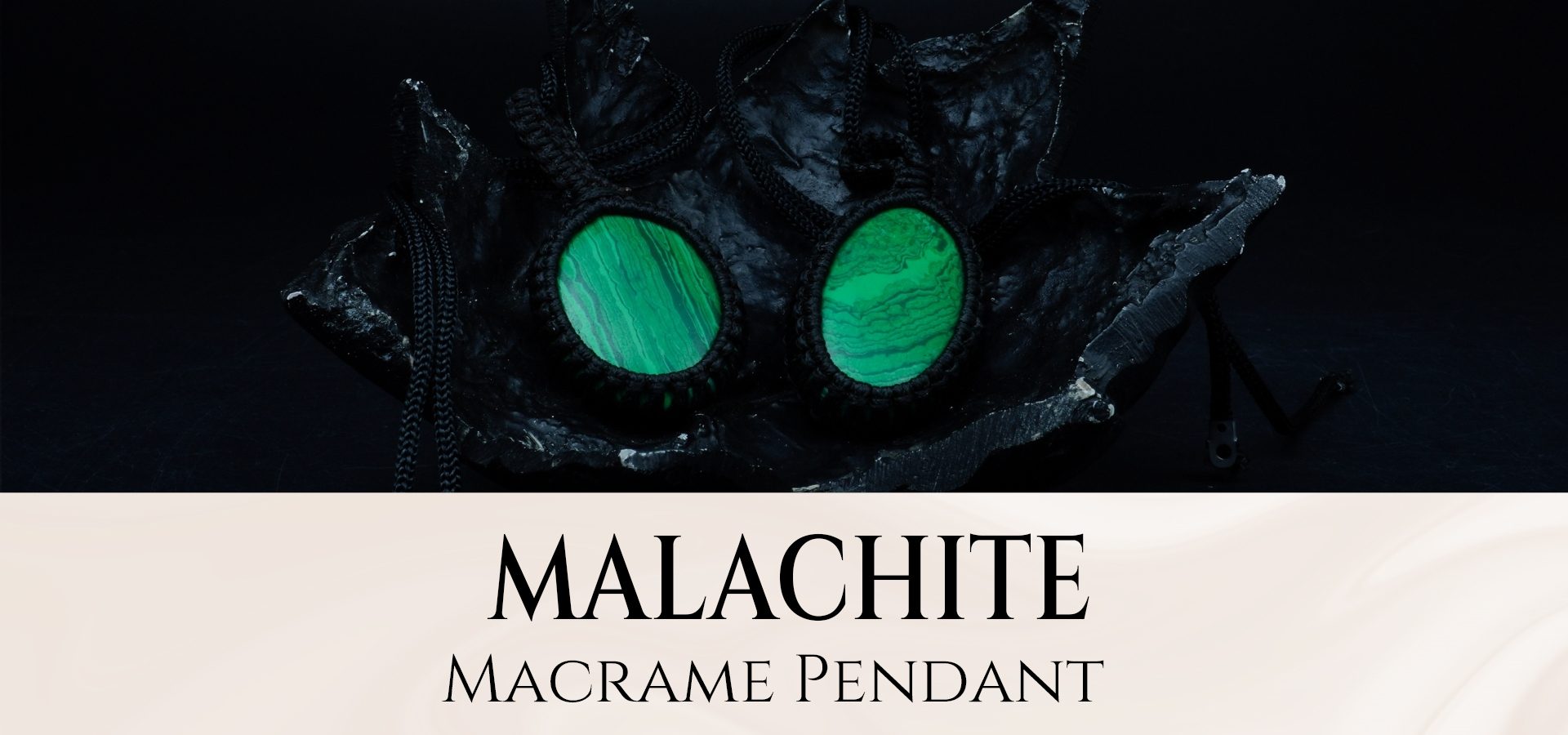 Malachite Macrame Pendant