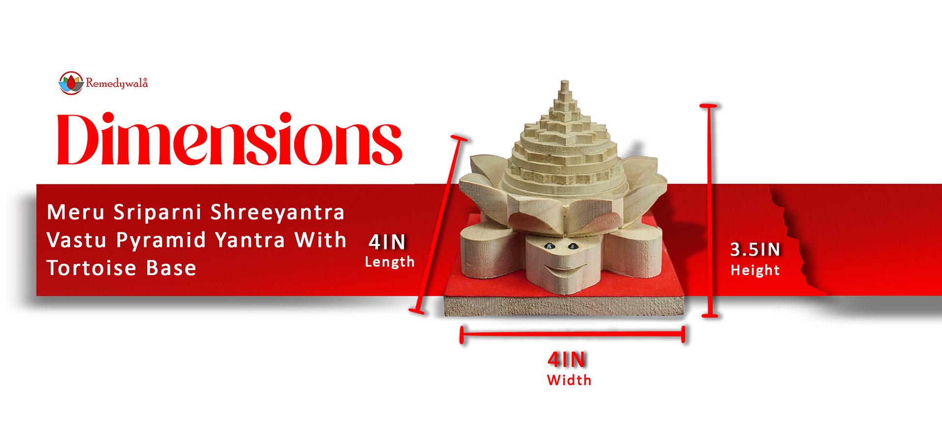 Meru Sriparni Shreeyantra Vastu Pyramid Yantra With Tortoise Base