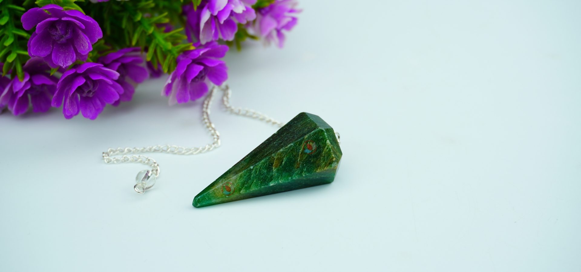 Moss Agate Dowsing Pendulum