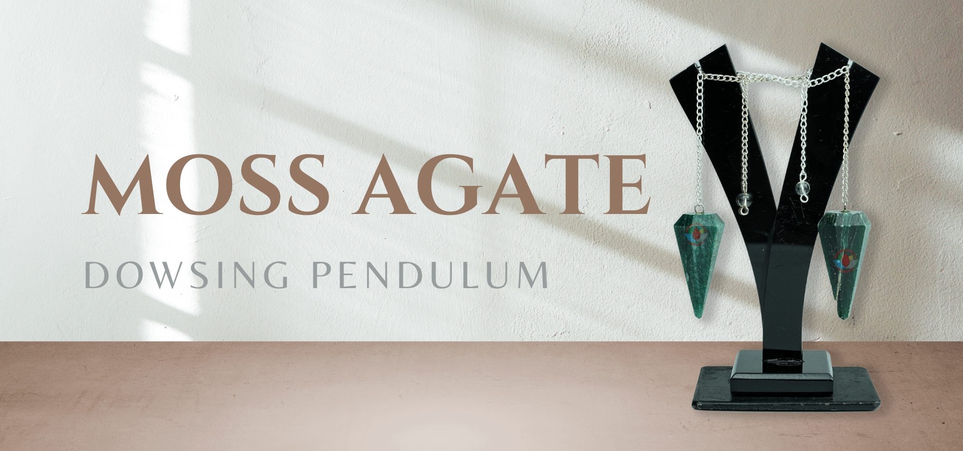 Moss Agate Dowsing Pendulum