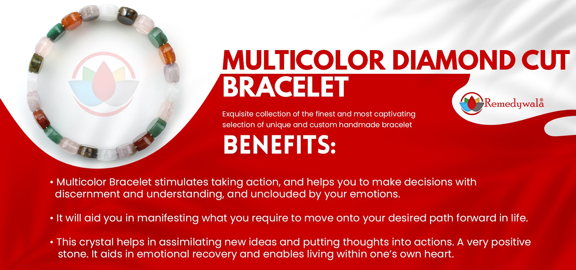 Multicolor Bracelet (Diamond Cut Tumble)